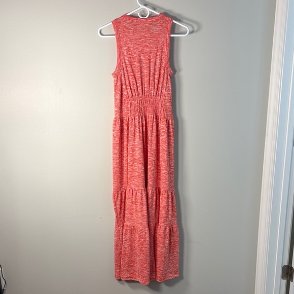Lou & Grey Melange Coral Maxi Dress with Smocked Waist - Picture 6 of 8